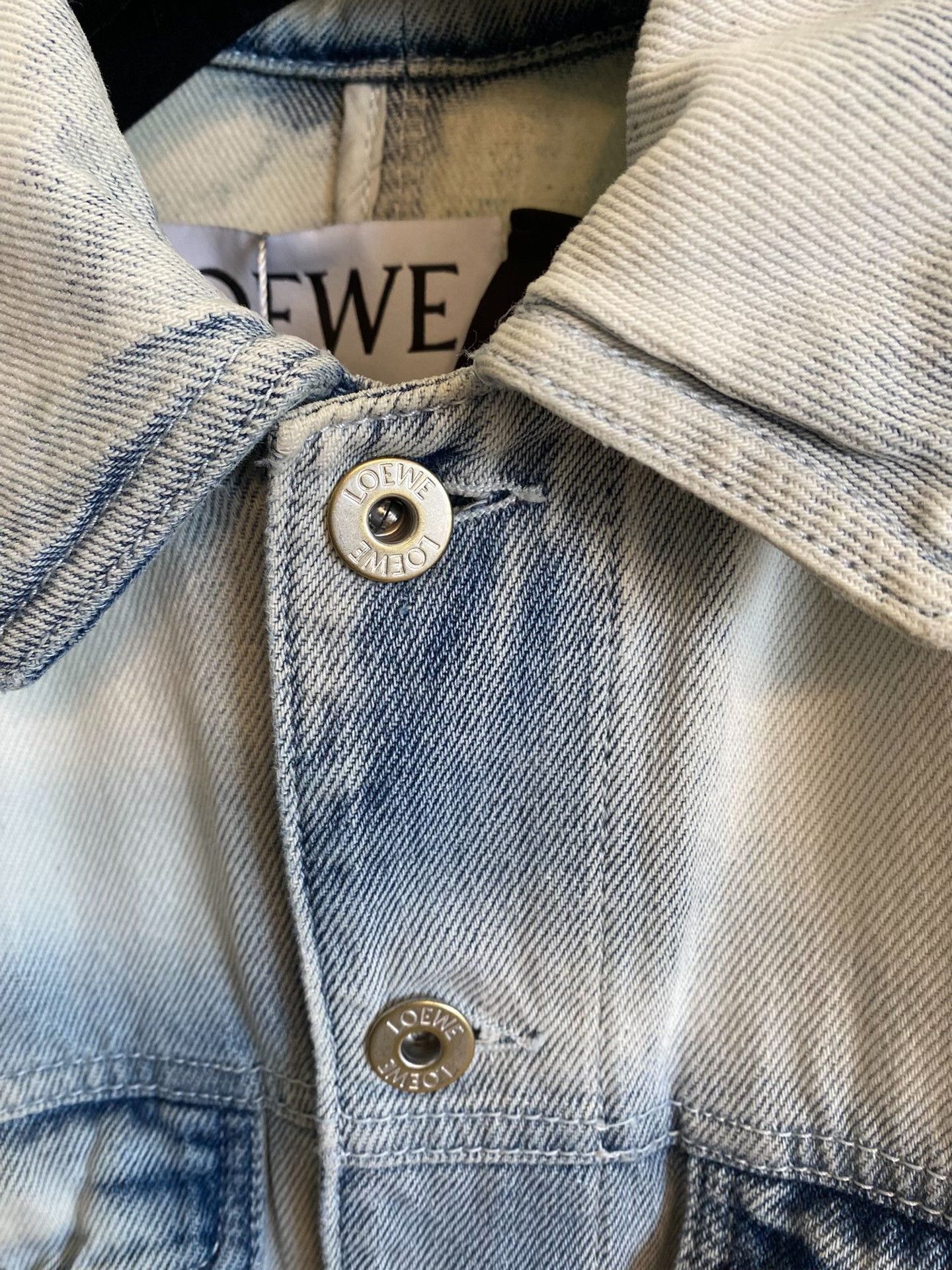 Loewe Loewe Graffiti Floral Cropped Denim Jacket Size M / US 6-8 / IT 42-44 - 4 Thumbnail