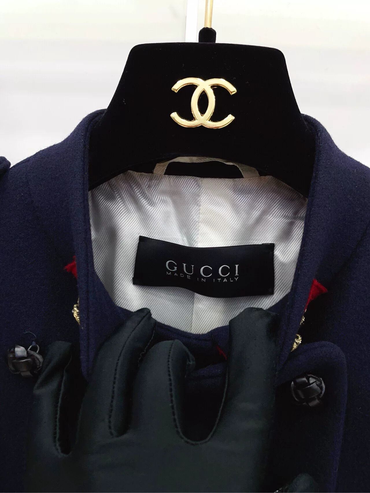 Gucci Gucci Dark Blue Golden Bee Coat Size M / US 6-8 / IT 42-44 - 7 Thumbnail