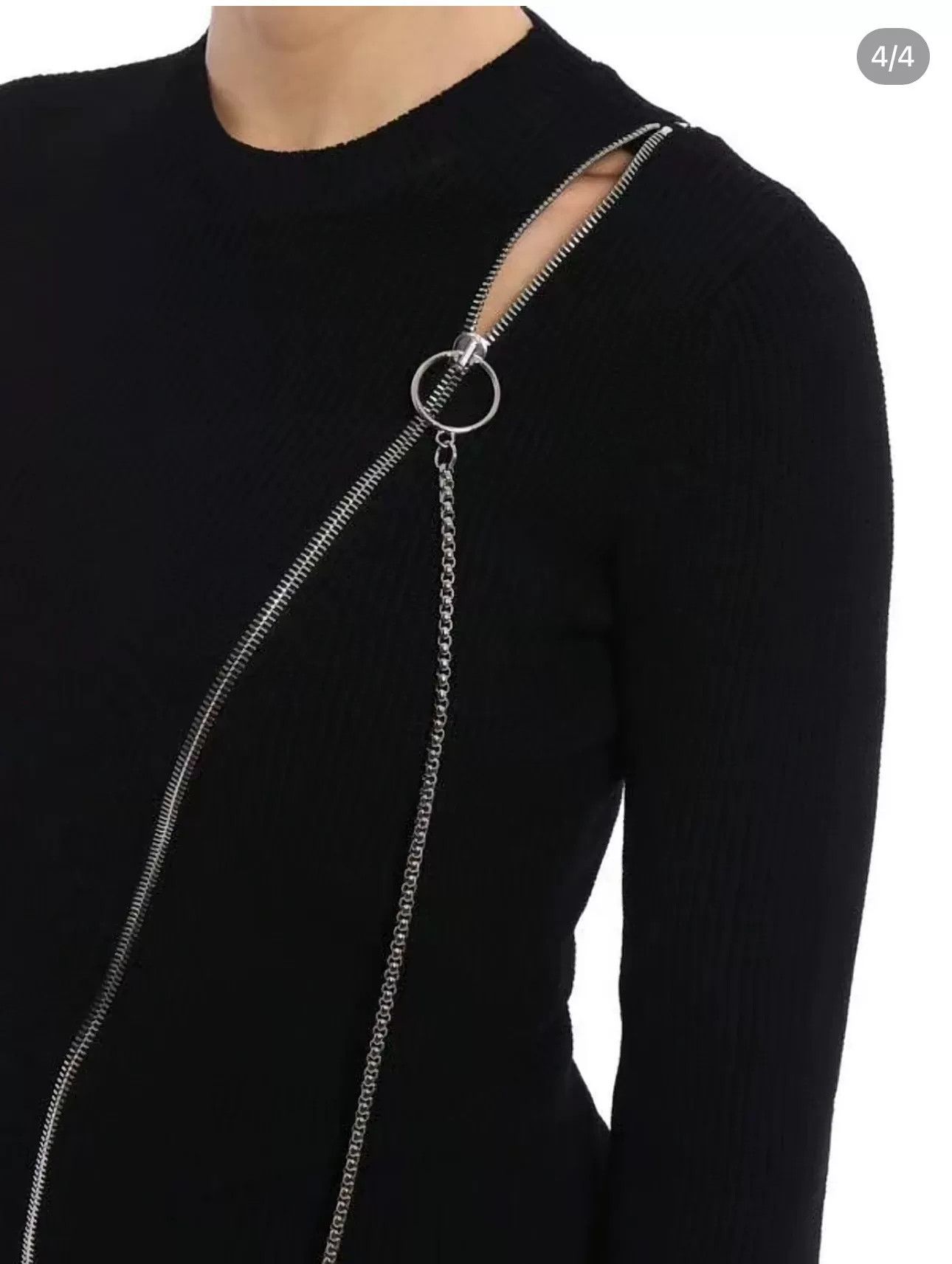 Givenchy Givenchy Irregular Hem Zipper Sweater Size M / US 6-8 / IT 42-44 - 3 Thumbnail