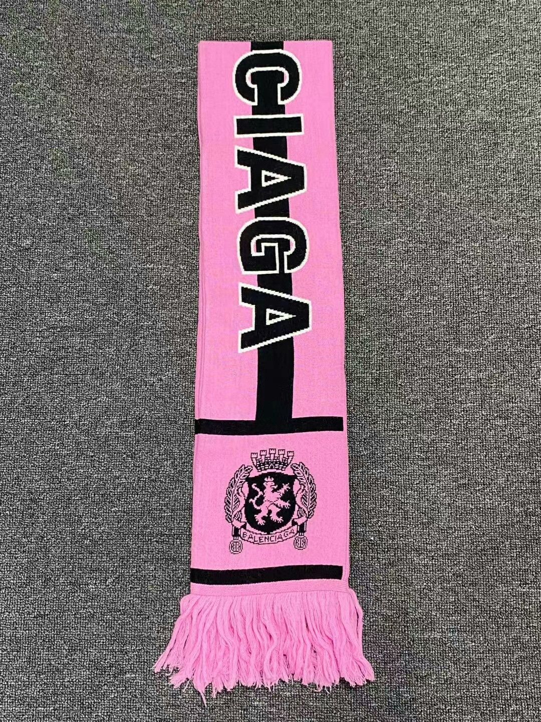 Balenciaga Balenciaga Pink Logo Scarf Size ONE SIZE - 3 Thumbnail