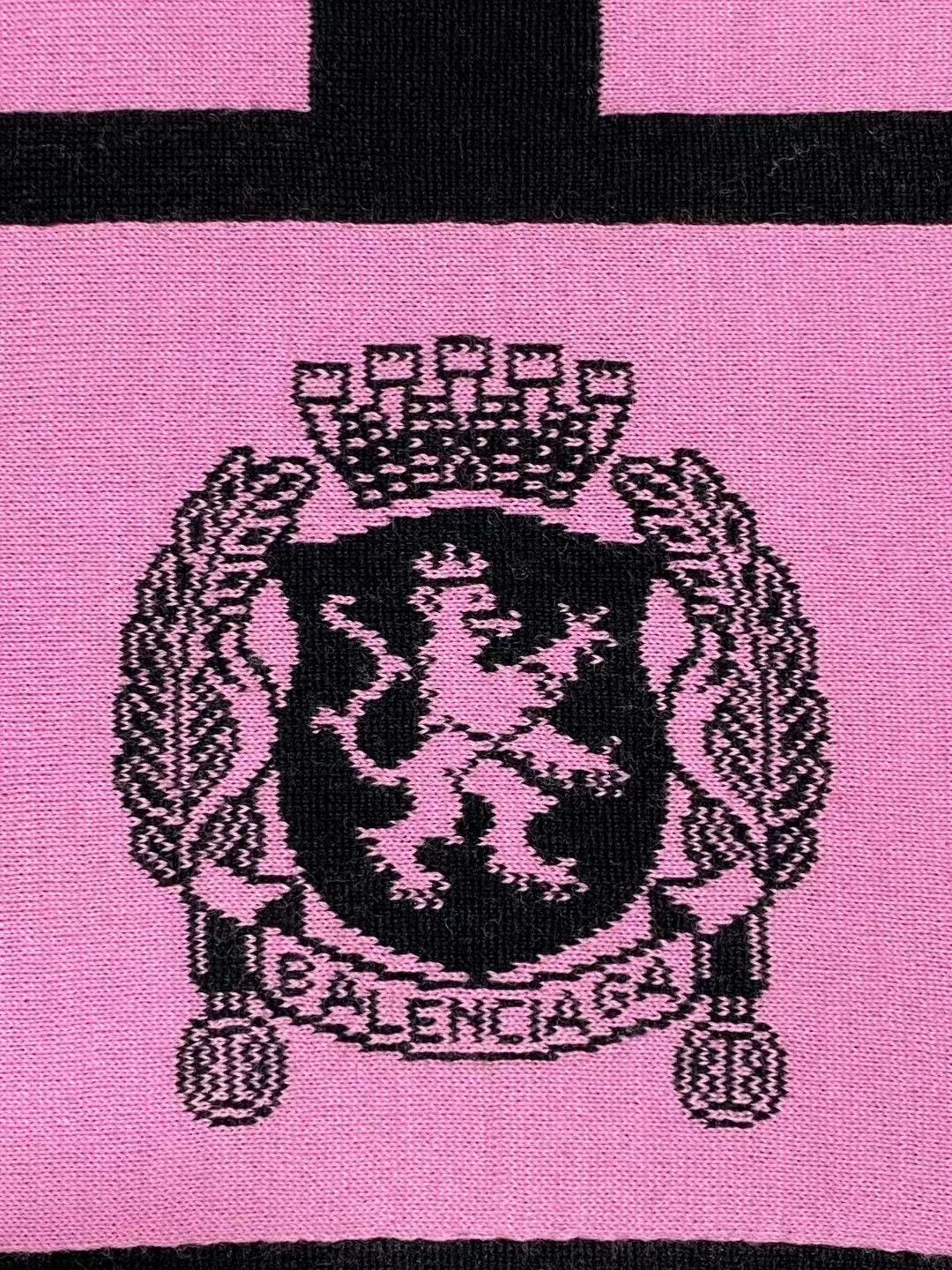Balenciaga Balenciaga Pink Logo Scarf Size ONE SIZE - 6 Thumbnail
