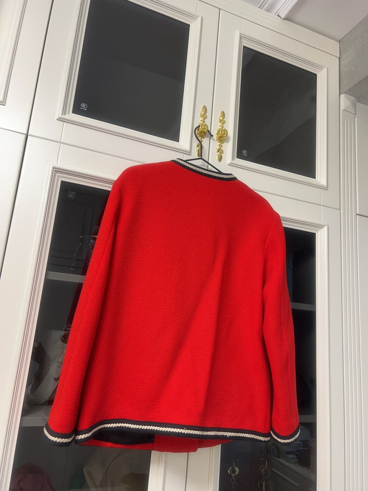 Gucci Red Gucci Coat with Gold GG Buttons Size M / US 6-8 / IT 42-44 - 2 Thumbnail