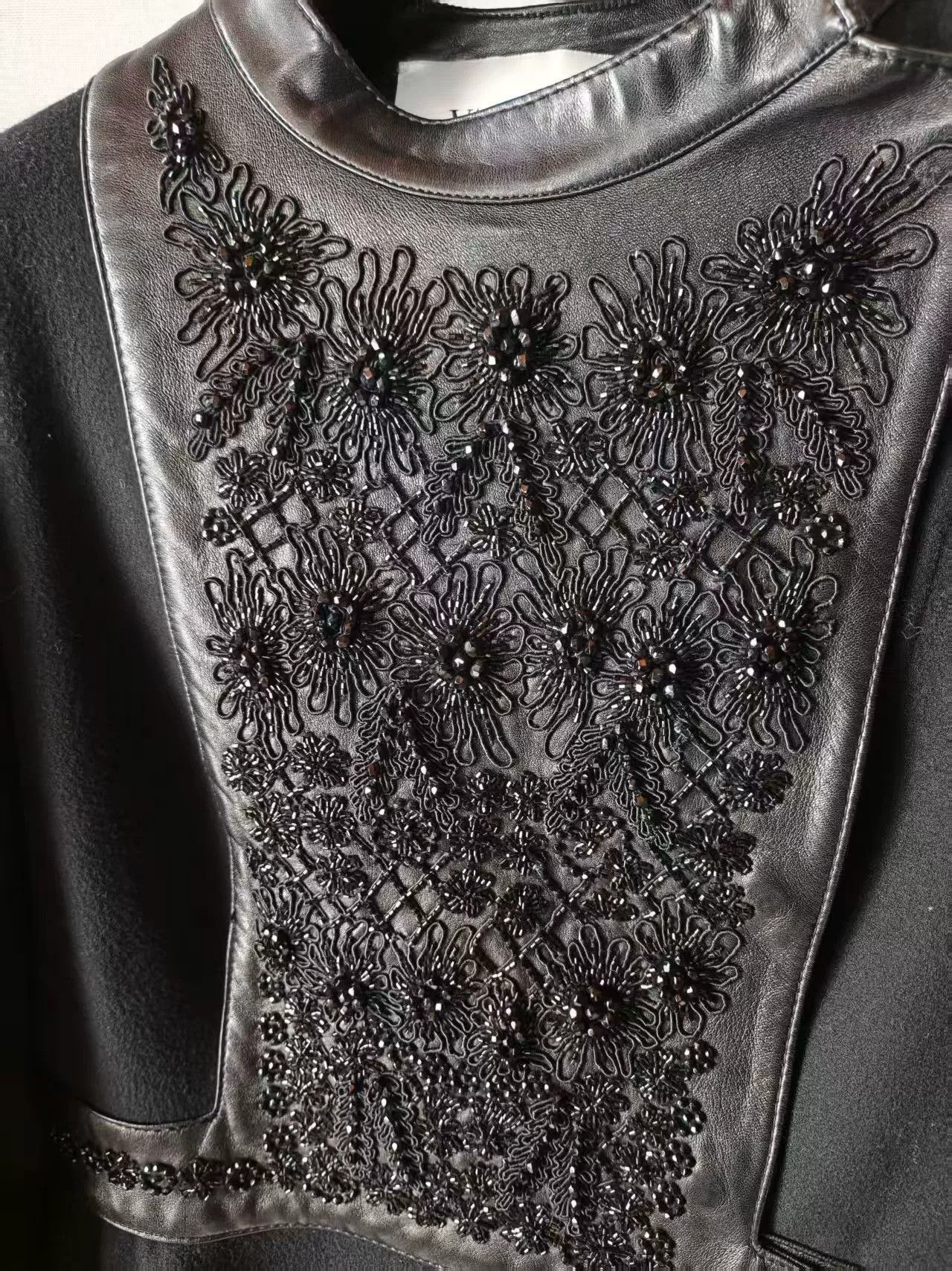 Valentino Valentino Long Black Embroidered Coat Size M / US 6-8 / IT 42-44 - 2 Thumbnail
