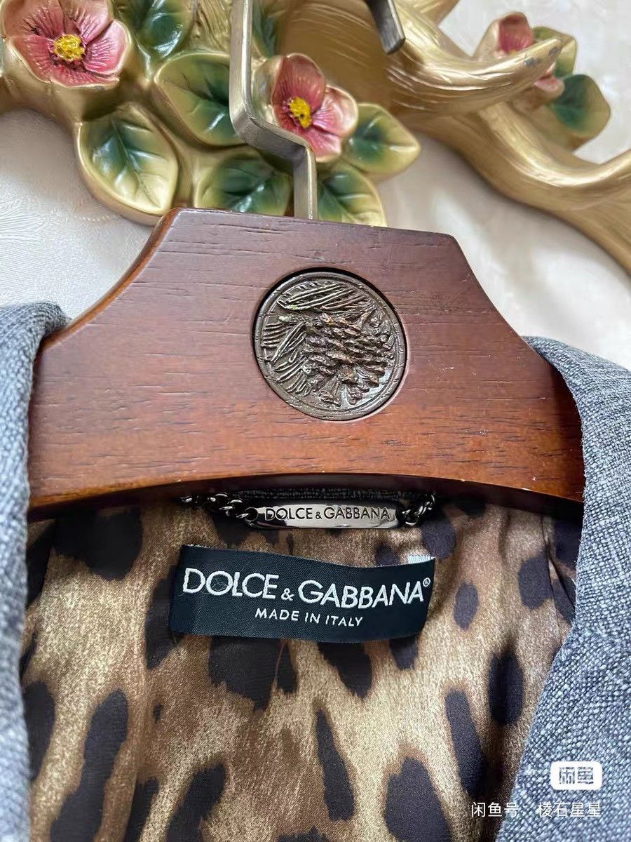 Dolce & Gabbana DG Blue Linen Double-Breasted Trench Size M / US 6-8 / IT 42-44 - 2 Thumbnail