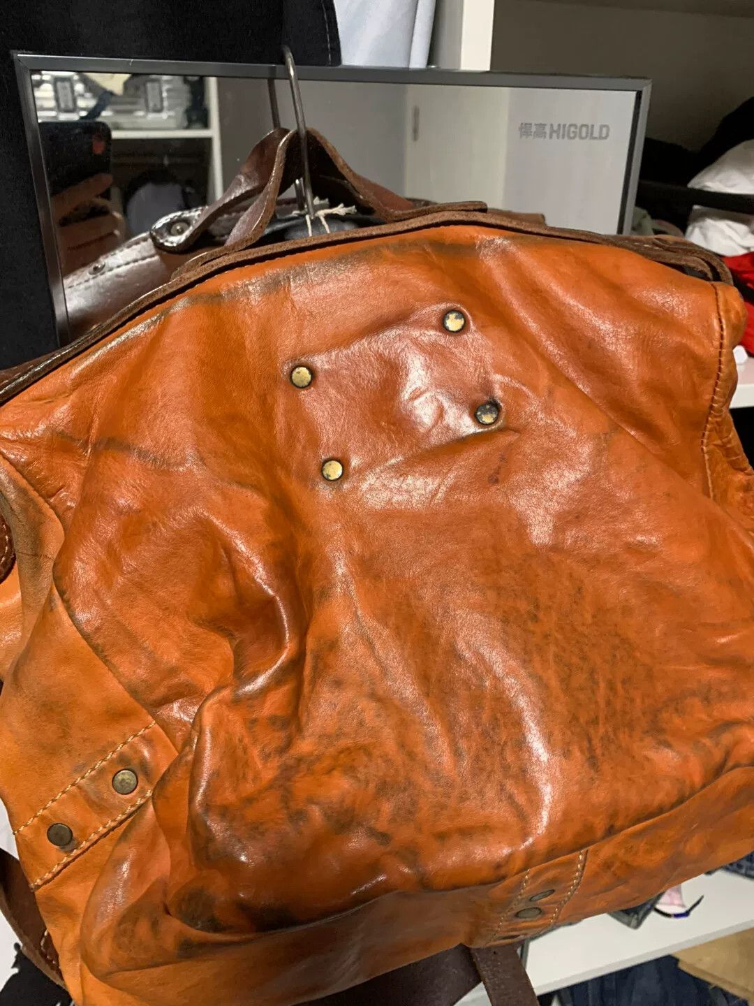 RRL Ralph Lauren RRL Classic Brown Leather Crossbody Bag Size ONE SIZE - 4 Thumbnail