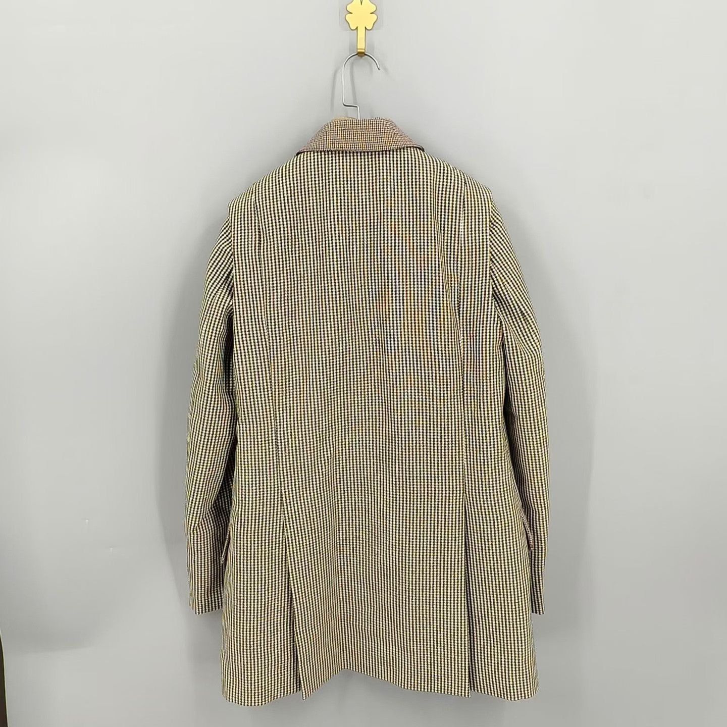Fendi Fendi Beige Houndstooth Double-Breasted Blazer Size US M / EU 48-50 / 2 - 2 Thumbnail