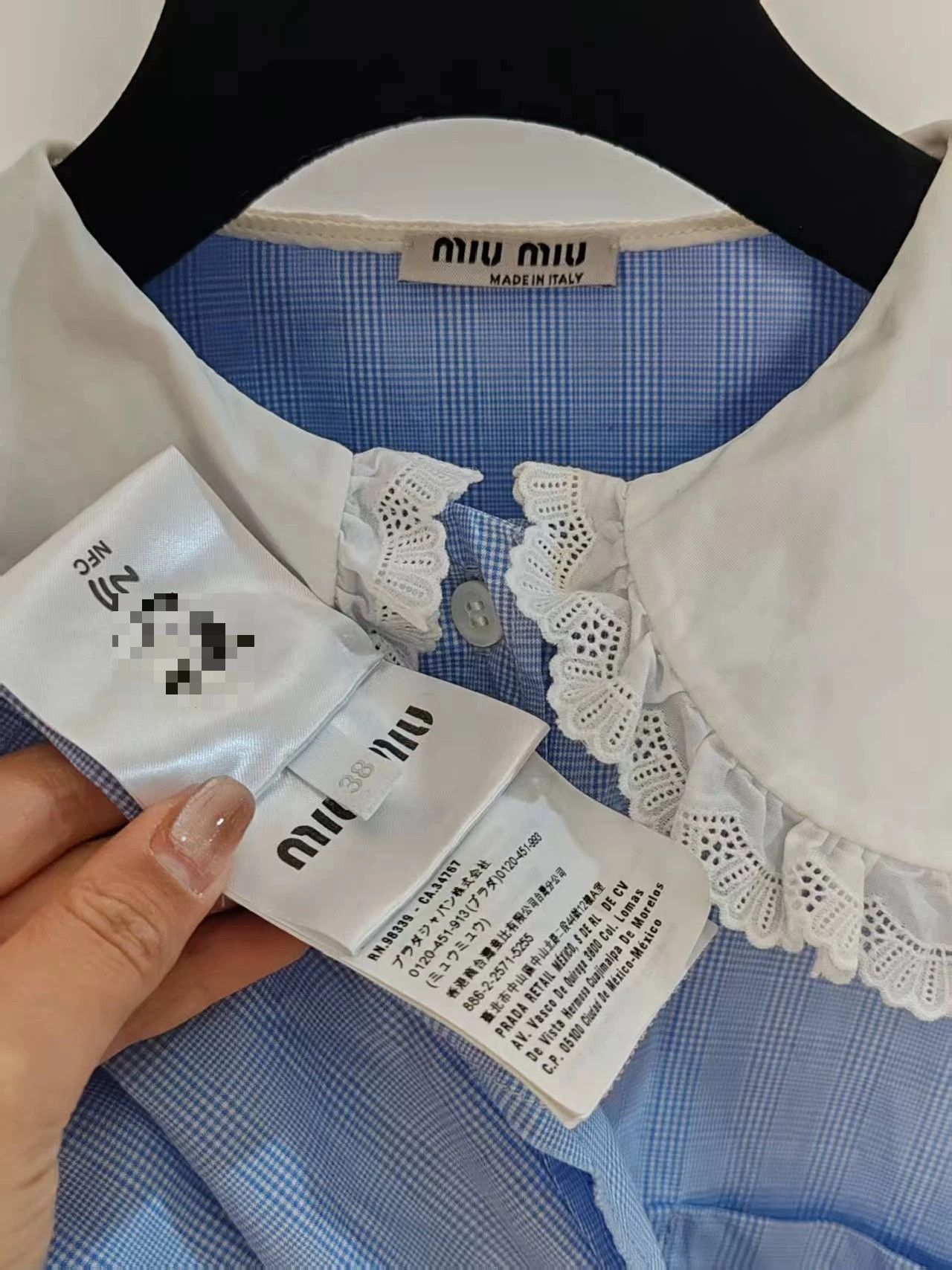 Miu Miu Miu Miu Peter Pan Collar Shirt Size M / US 6-8 / IT 42-44 - 3 Thumbnail