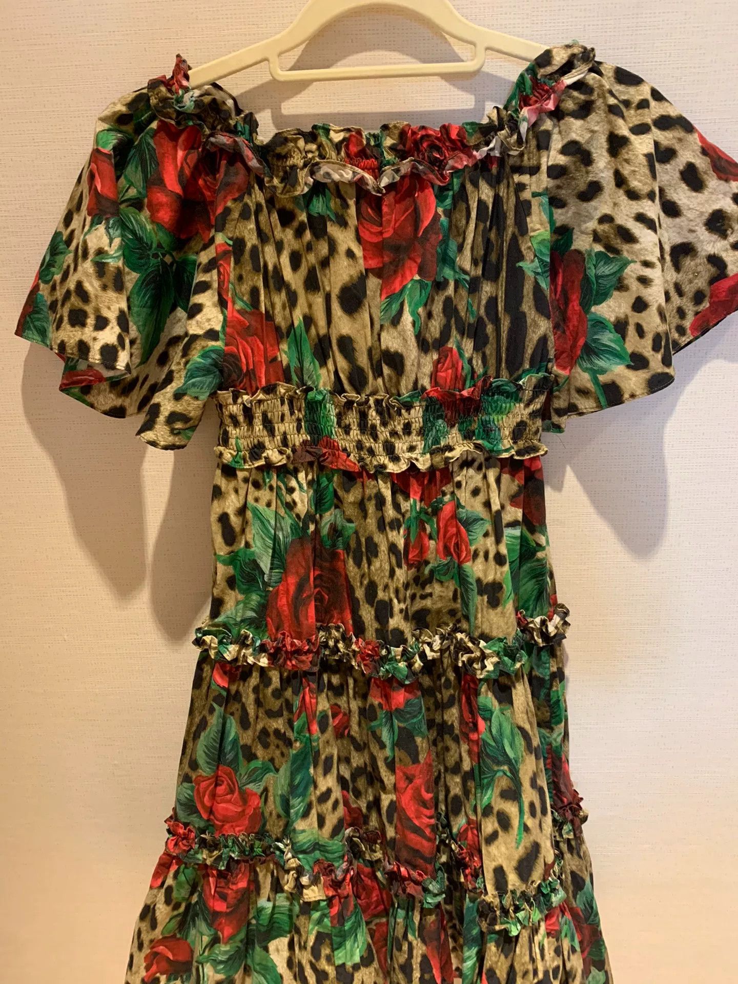 Dolce & Gabbana DG Leopard Print Off-Shoulder Dress Size M / US 6-8 / IT 42-44 - 5 Thumbnail