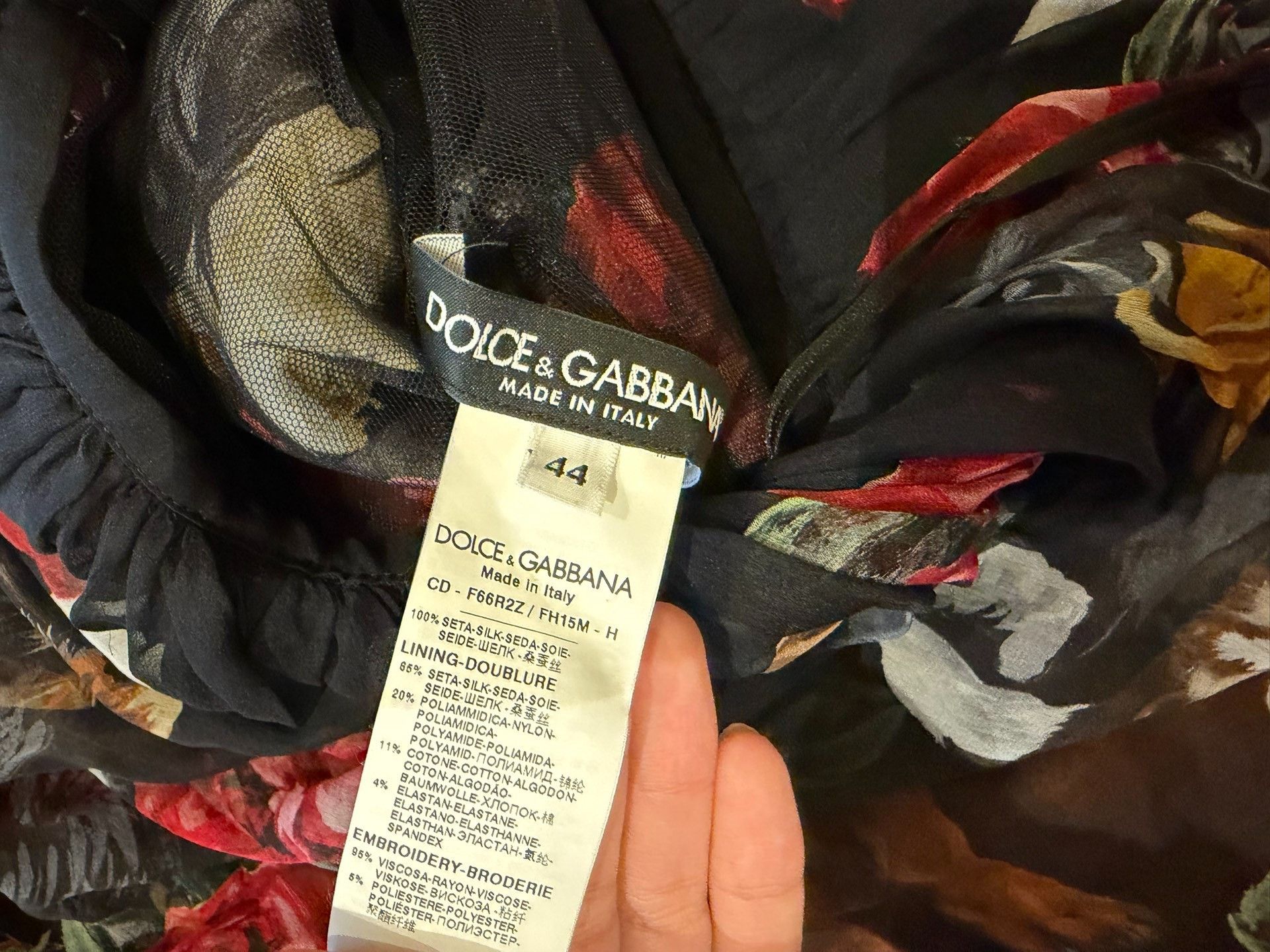 Dolce & Gabbana Dolce&Gabbana Rose Dog Silk Dress Size M / US 6-8 / IT 42-44 - 6 Thumbnail