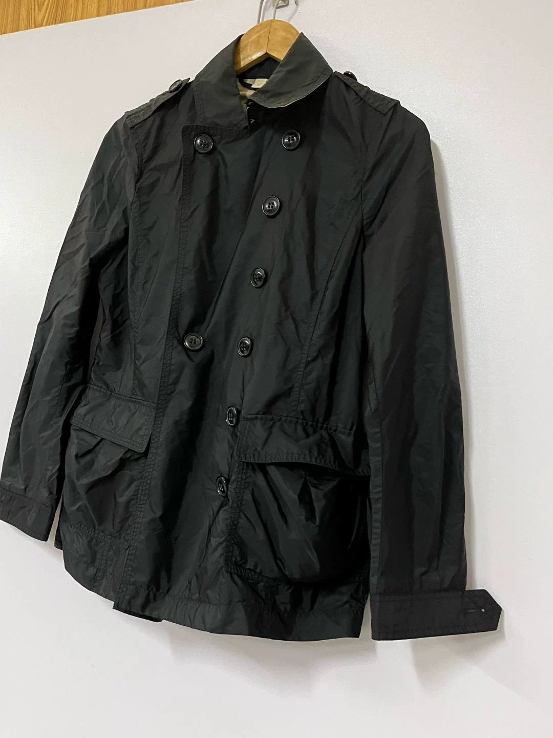 Burberry Burberry Black Double-Breasted Belted Windbreaker Size US M / EU 48-50 / 2 - 3 Thumbnail
