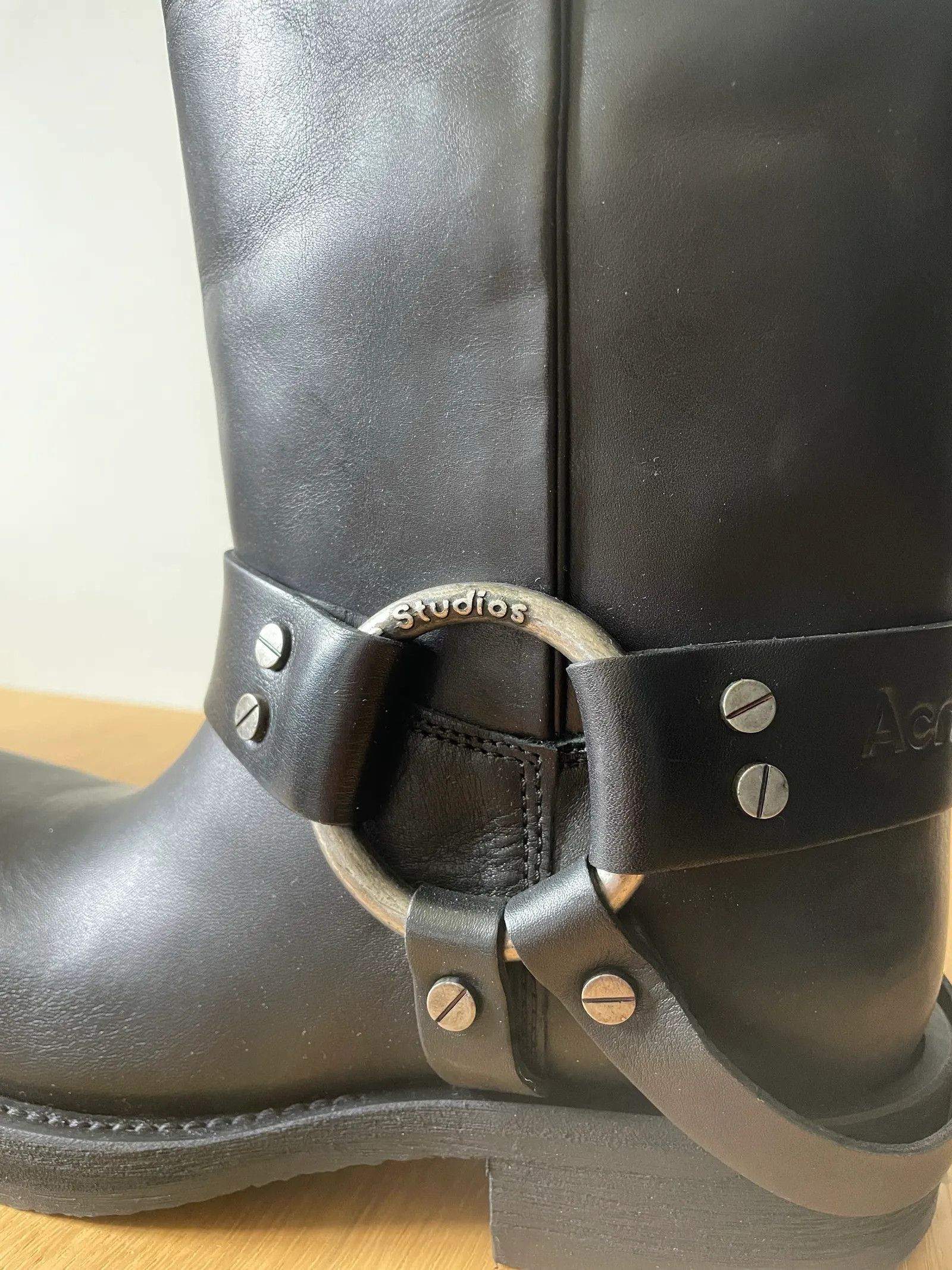 Acne Studios Acne Studios Leather Biker Boots Boots Size US 5 / IT 35 - 4 Thumbnail