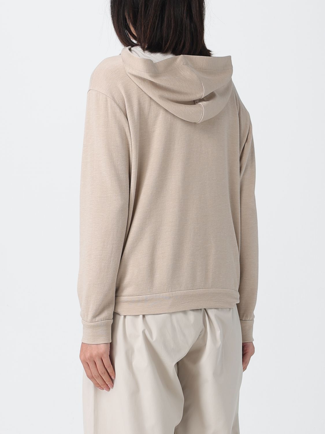 Brunello Cucinelli Brunello Cucinelli Sweatshirt Woman Beige Size S / US 4 / IT 40 - 3 Thumbnail