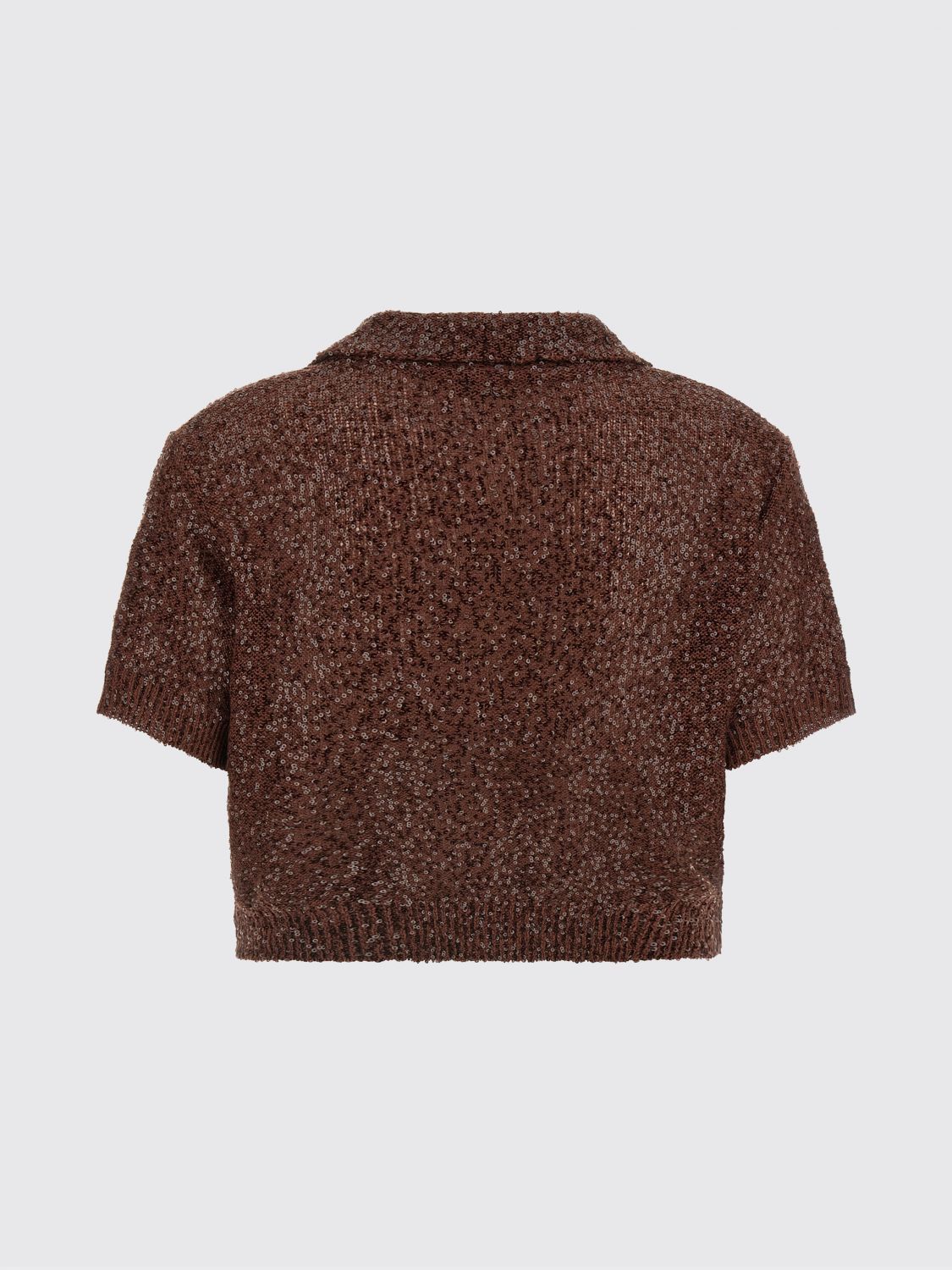 Brunello Cucinelli Brunello Cucinelli Polo Shirt Woman Brown Size L / US 10 / IT 46 - 3 Thumbnail