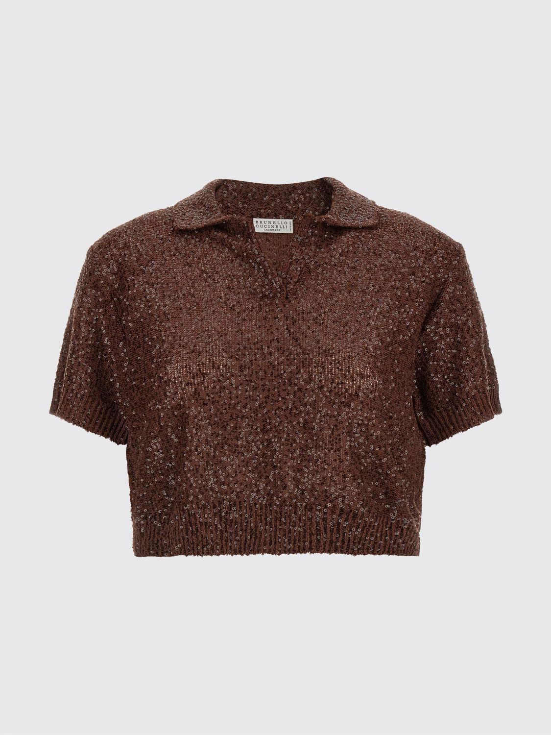 Brunello Cucinelli Brunello Cucinelli Polo Shirt Woman Brown Size S / US 4 / IT 40 - 2 Thumbnail
