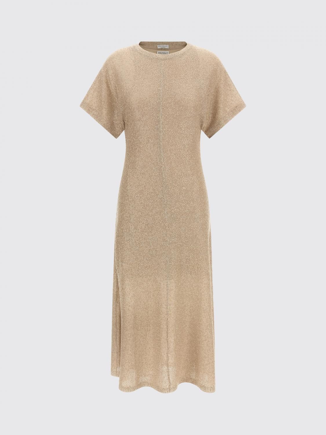 Brunello Cucinelli Brunello Cucinelli Dress Woman Beige Size M / US 6-8 / IT 42-44 - 2 Thumbnail
