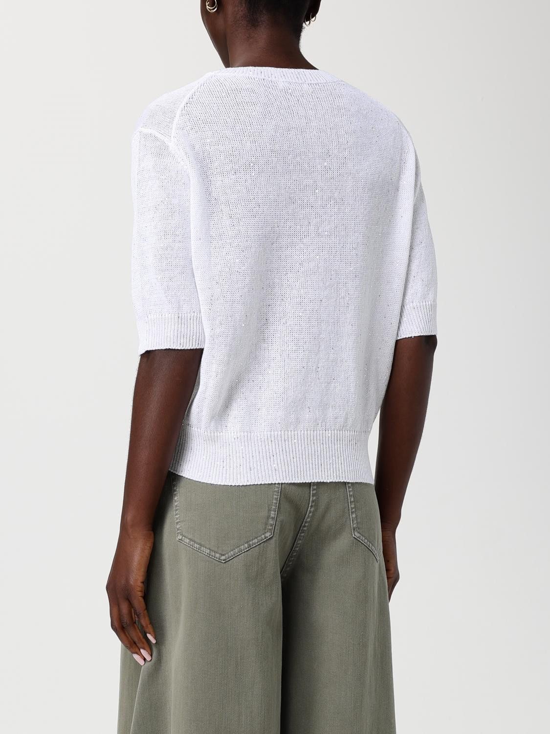 Brunello Cucinelli Brunello Cucinelli Sweater Woman White Size M / US 6-8 / IT 42-44 - 3 Thumbnail