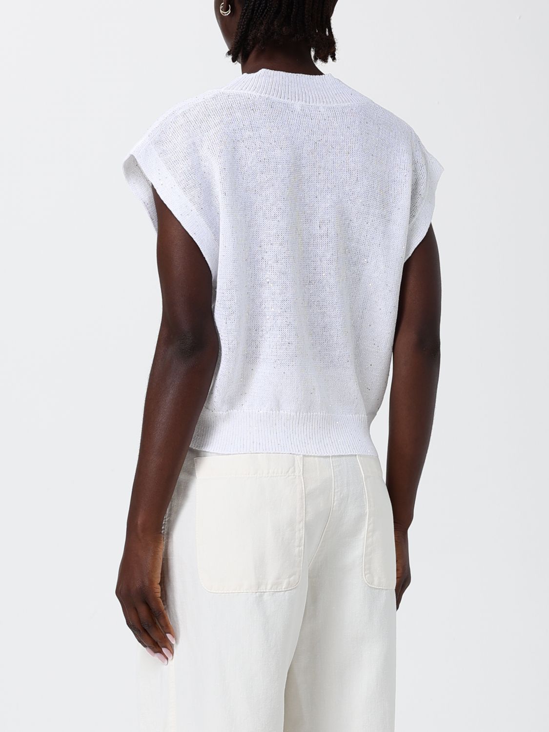 Brunello Cucinelli Brunello Cucinelli Sweater Woman White Size M / US 6-8 / IT 42-44 - 3 Thumbnail