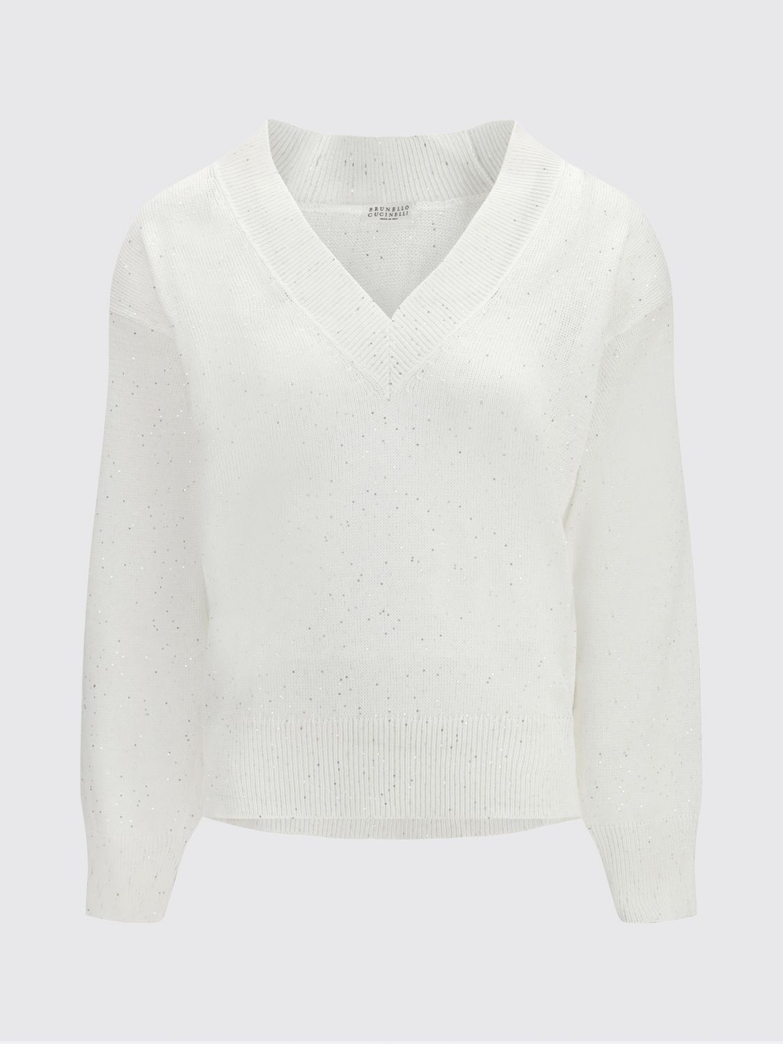 Brunello Cucinelli Brunello Cucinelli Sweater Woman White Size L / US 10 / IT 46 - 2 Thumbnail
