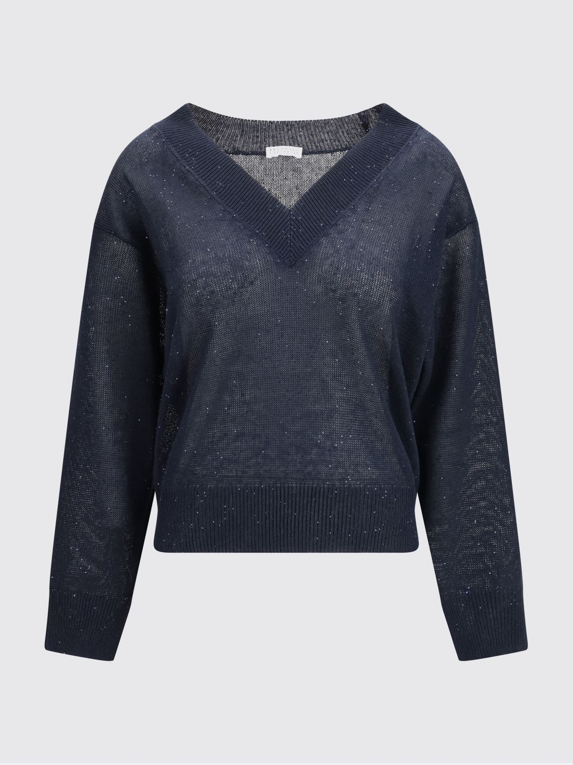 Brunello Cucinelli Brunello Cucinelli Sweater Woman Ocean Size L / US 10 / IT 46 - 2 Thumbnail