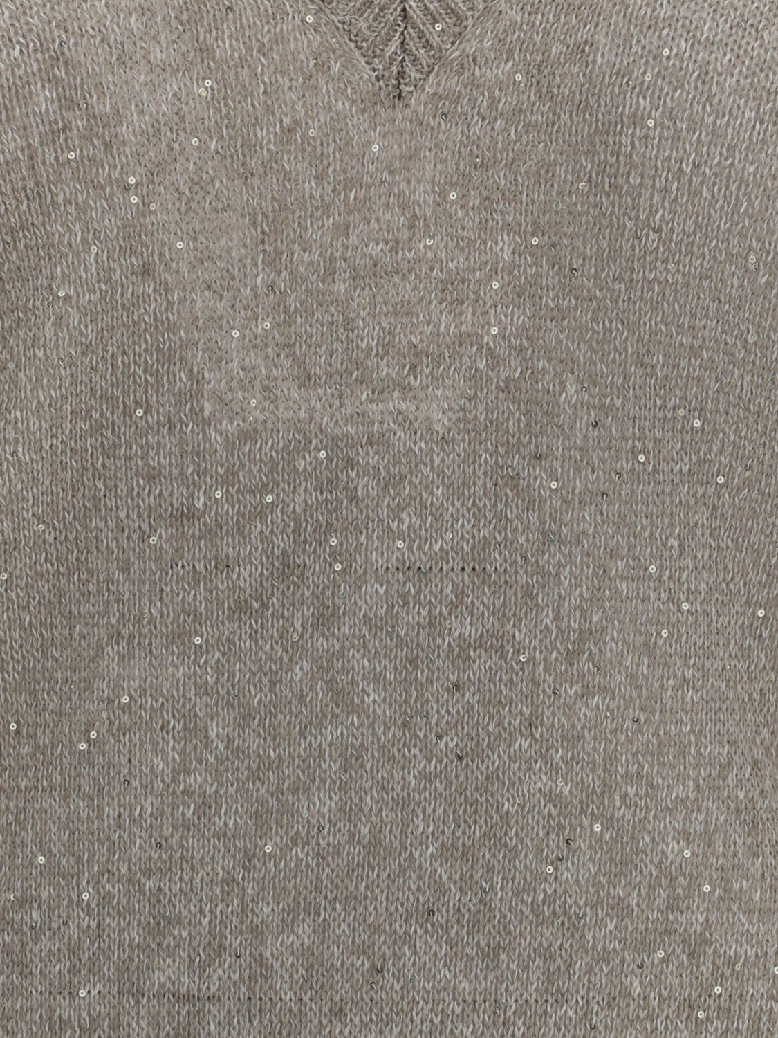 Brunello Cucinelli Brunello Cucinelli Sweater Woman Mud Size L / US 10 / IT 46 - 4 Thumbnail