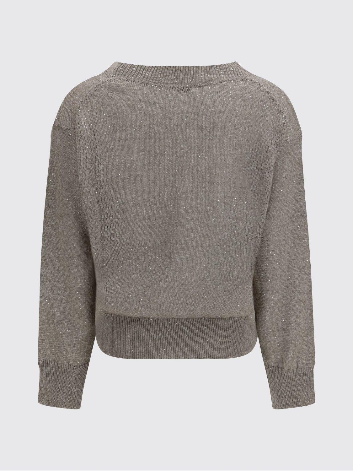 Brunello Cucinelli Brunello Cucinelli Sweater Woman Mud Size L / US 10 / IT 46 - 3 Thumbnail