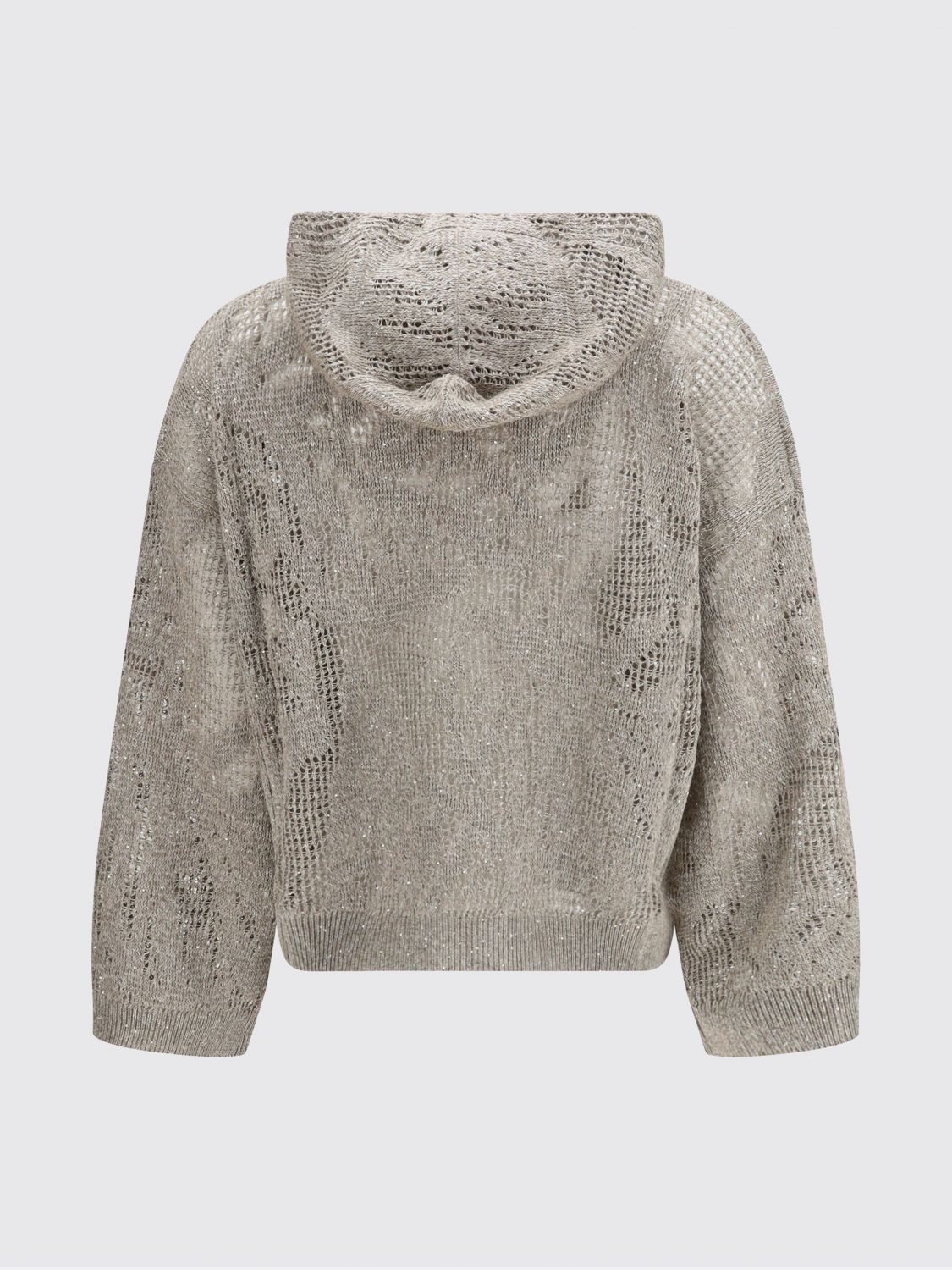 Brunello Cucinelli Brunello Cucinelli Sweatshirt Woman Mud Size M / US 6-8 / IT 42-44 - 3 Thumbnail