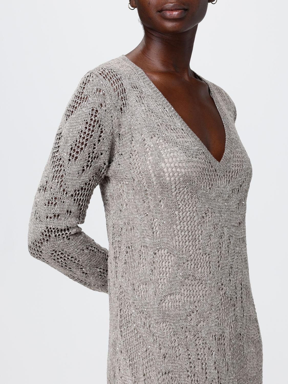 Brunello Cucinelli Brunello Cucinelli Dress Woman Beige Size M / US 6-8 / IT 42-44 - 4 Thumbnail