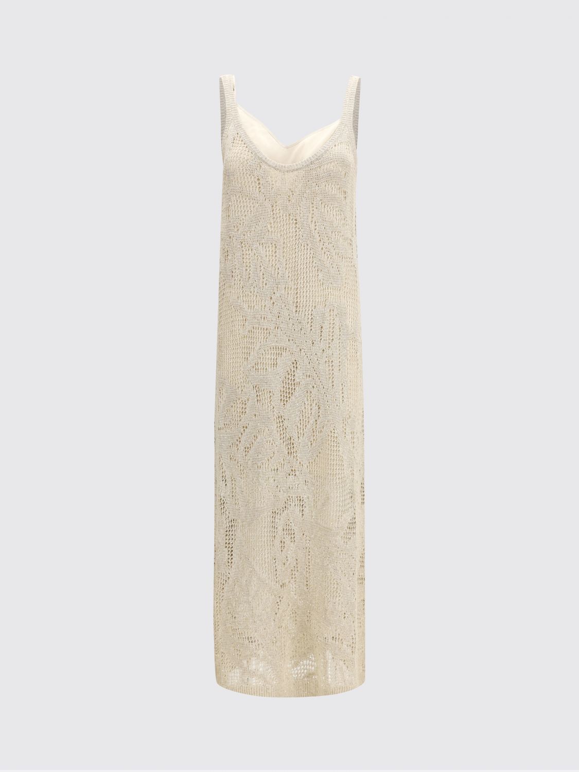 Brunello Cucinelli Brunello Cucinelli Dress Woman Beige Size M / US 6-8 / IT 42-44 - 2 Thumbnail