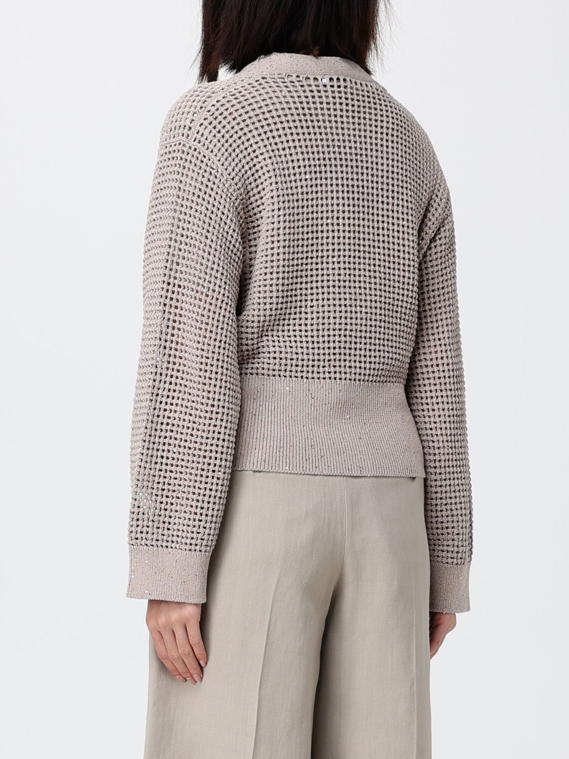Brunello Cucinelli Brunello Cucinelli Sweater Woman Sand Size XS / US 0-2 / IT 36-38 - 3 Thumbnail