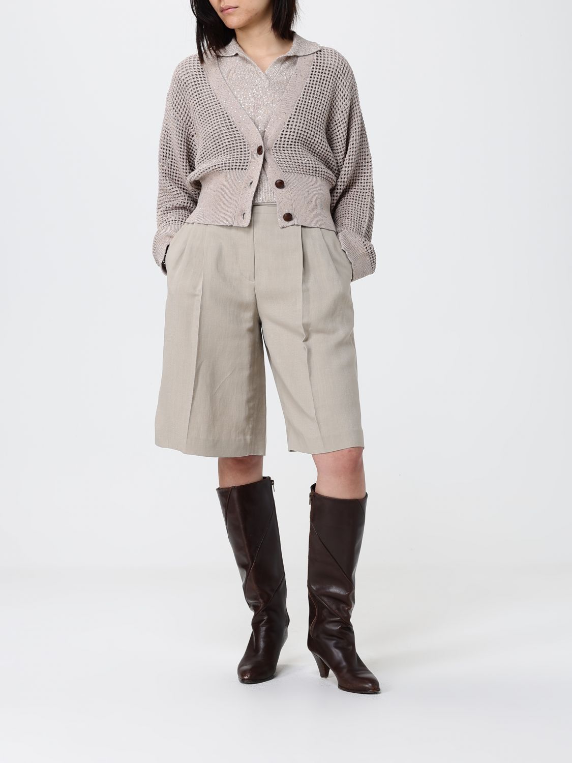 Brunello Cucinelli Brunello Cucinelli Sweater Woman Sand Size XS / US 0-2 / IT 36-38 - 2 Thumbnail