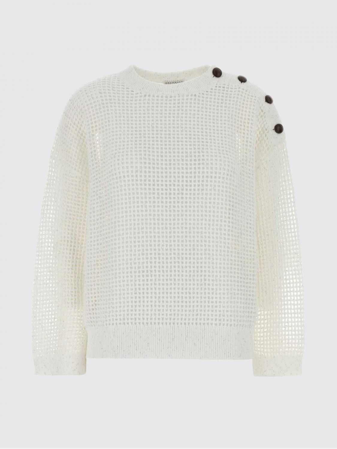 Brunello Cucinelli Brunello Cucinelli Sweater Woman White Size M / US 6-8 / IT 42-44 - 2 Thumbnail