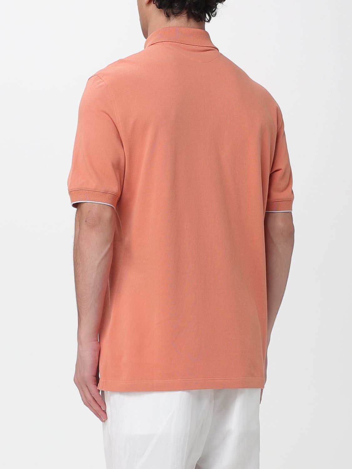 Brunello Cucinelli Brunello Cucinelli Polo Shirt Men Orange Size US XL / EU 56 / 4 - 3 Thumbnail