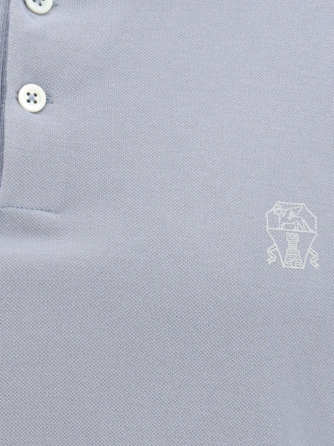 Brunello Cucinelli Brunello Cucinelli Polo Shirt Men Gnawed Blue Size US S / EU 44-46 / 1 - 4 Thumbnail