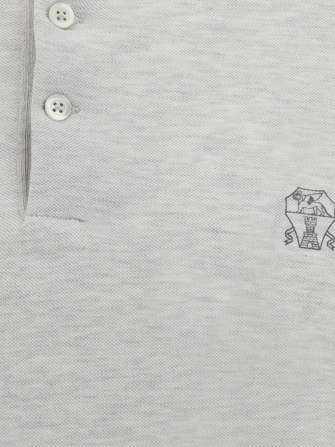Brunello Cucinelli Brunello Cucinelli Polo Shirt Men Grey 2 Size US S / EU 44-46 / 1 - 4 Thumbnail