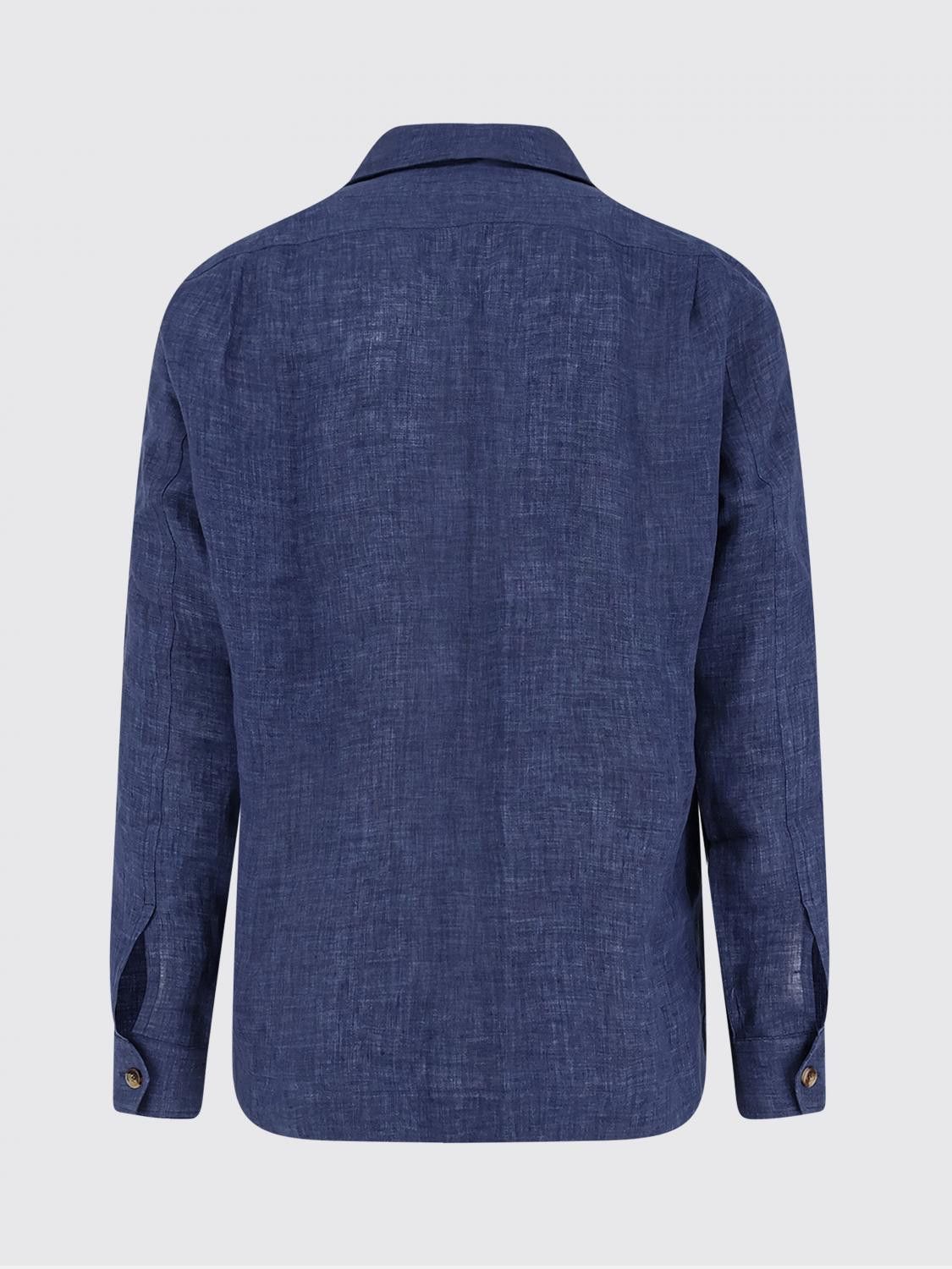 Brunello Cucinelli Brunello Cucinelli Shirt Men Blue Size US XL / EU 56 / 4 - 3 Thumbnail