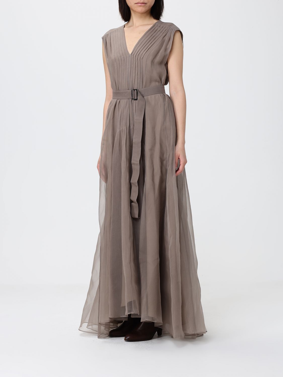Brunello Cucinelli Brunello Cucinelli Dress Woman Beige Size M / US 6-8 / IT 42-44 - 3 Thumbnail