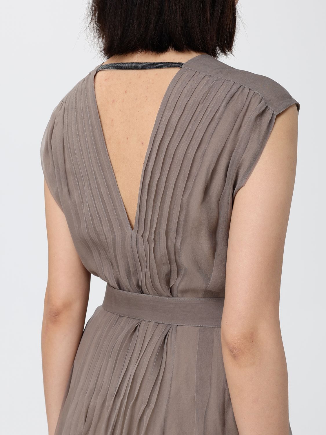 Brunello Cucinelli Brunello Cucinelli Dress Woman Beige Size M / US 6-8 / IT 42-44 - 4 Thumbnail