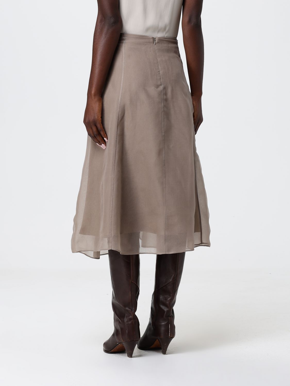 Brunello Cucinelli Brunello Cucinelli Skirt Woman Brown Size 26" / US 2 / IT 38 - 3 Thumbnail