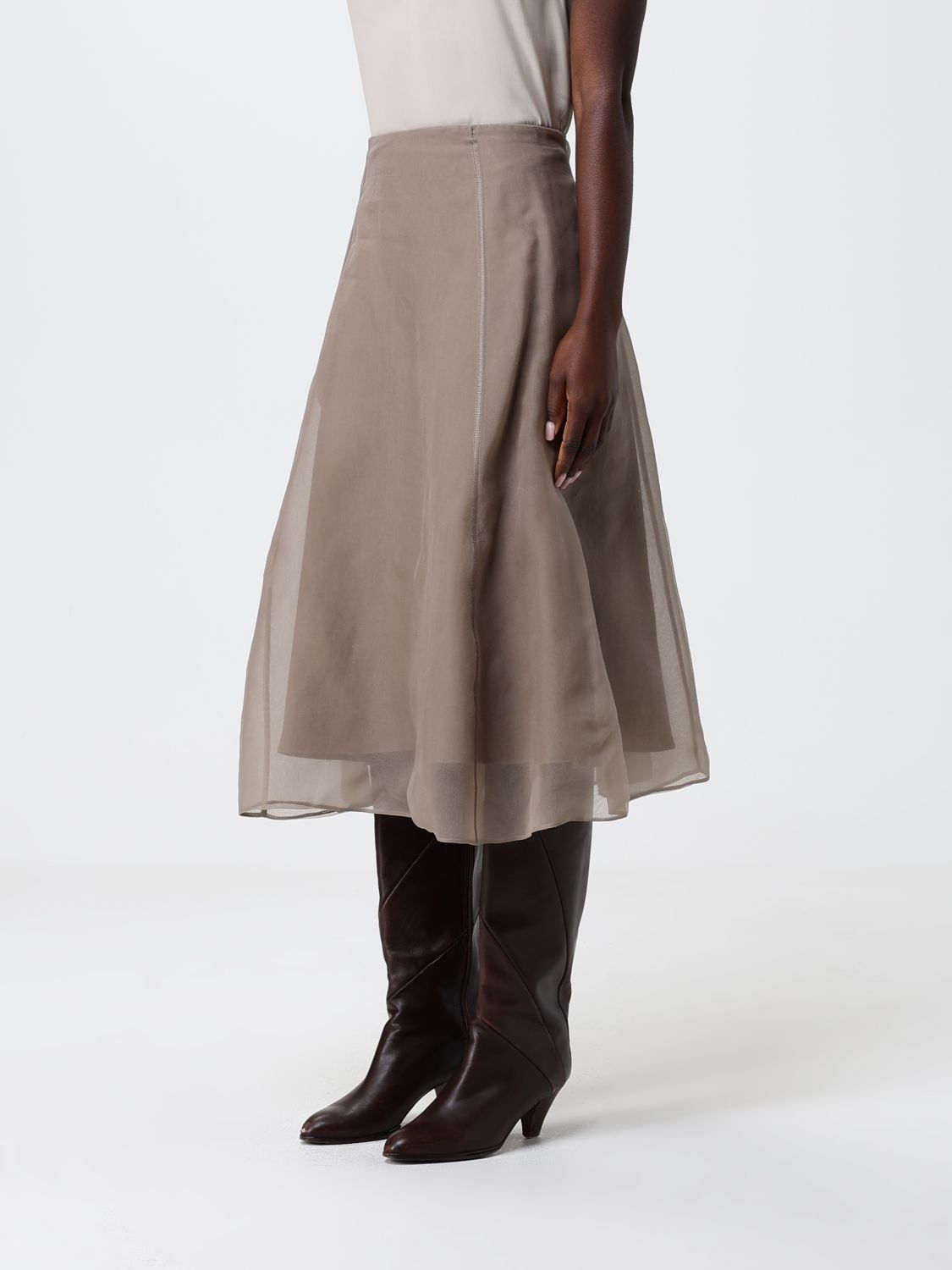 Brunello Cucinelli Brunello Cucinelli Skirt Woman Brown Size 32" / US 10 / IT 46 - 4 Thumbnail