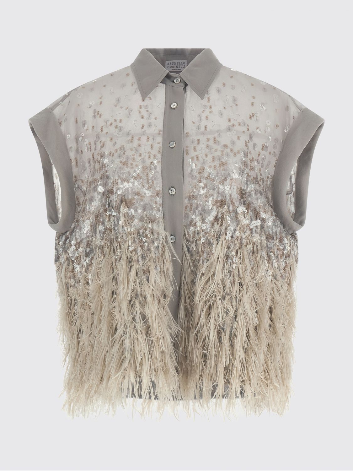Brunello Cucinelli Brunello Cucinelli Shirt Woman Beige Size M / US 6-8 / IT 42-44 - 2 Thumbnail
