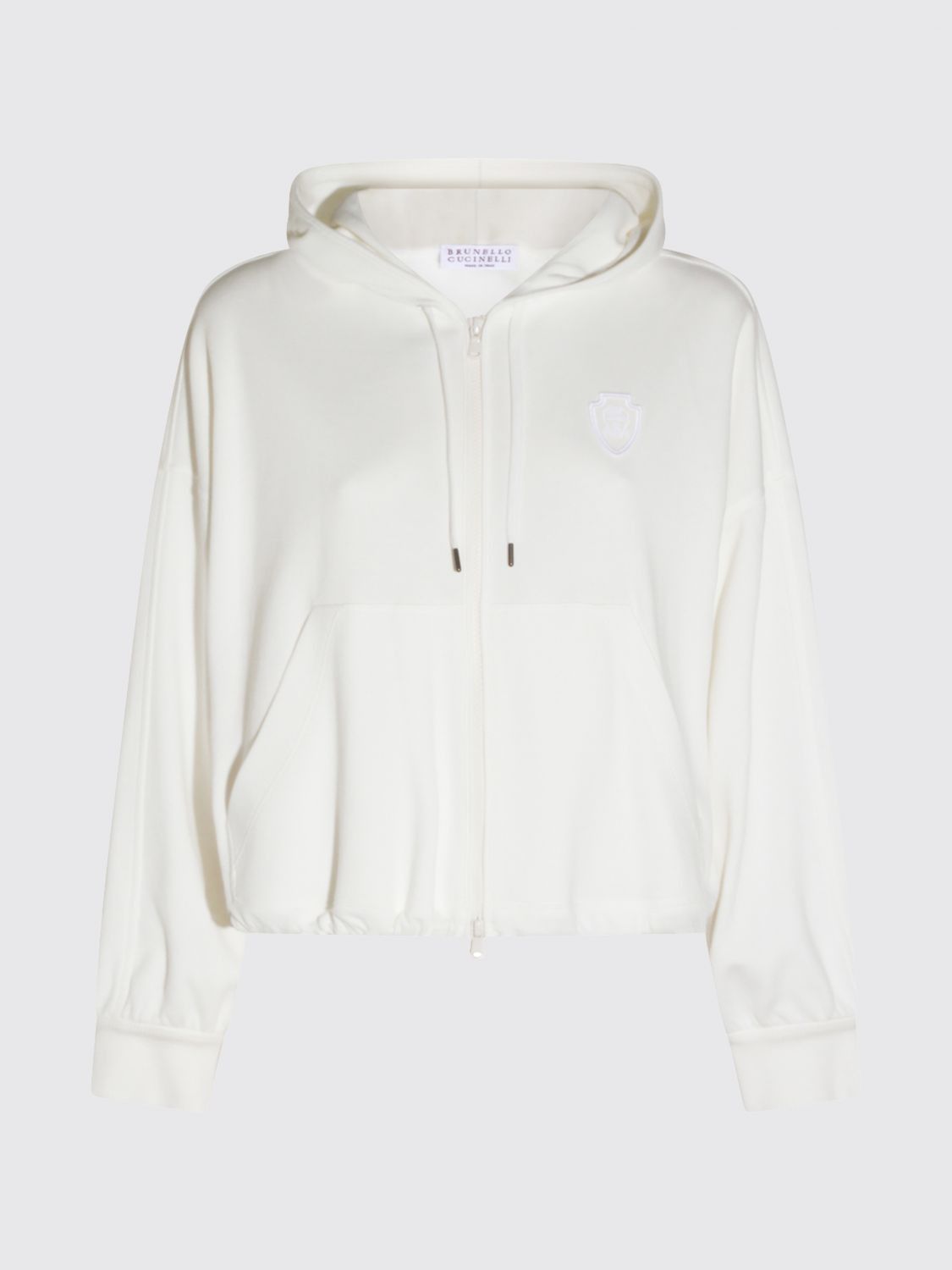 Brunello Cucinelli Brunello Cucinelli Sweatshirt Woman White Size S / US 4 / IT 40 - 2 Thumbnail
