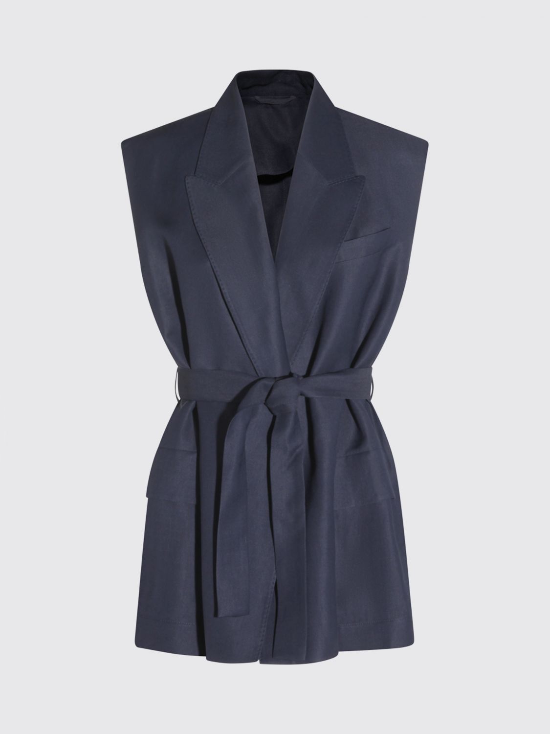 Brunello Cucinelli Brunello Cucinelli Waistcoat Woman Blue Size M / US 6-8 / IT 42-44 - 2 Thumbnail