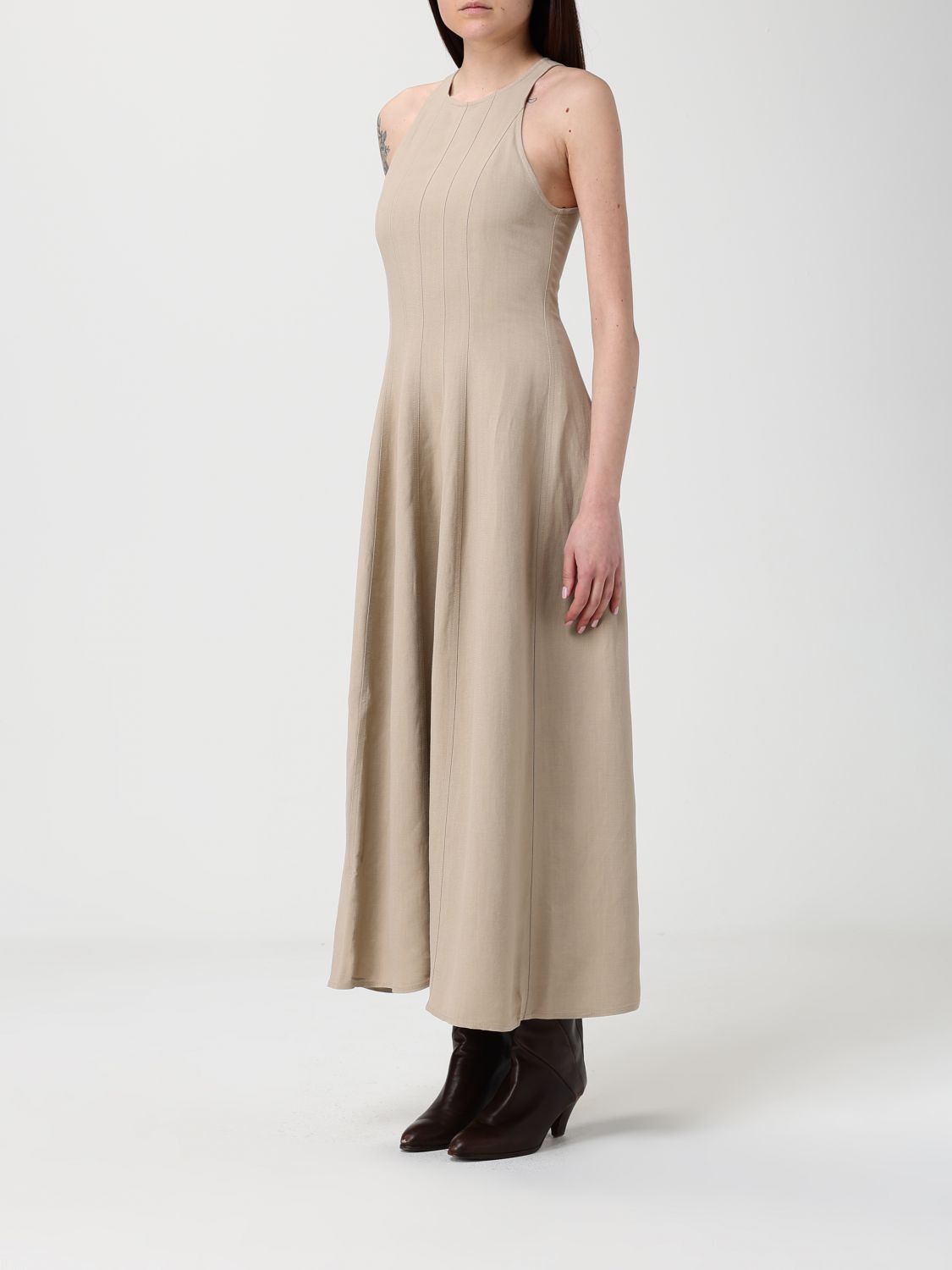 Brunello Cucinelli Brunello Cucinelli Dress Woman Beige Size S / US 4 / IT 40 - 4 Thumbnail