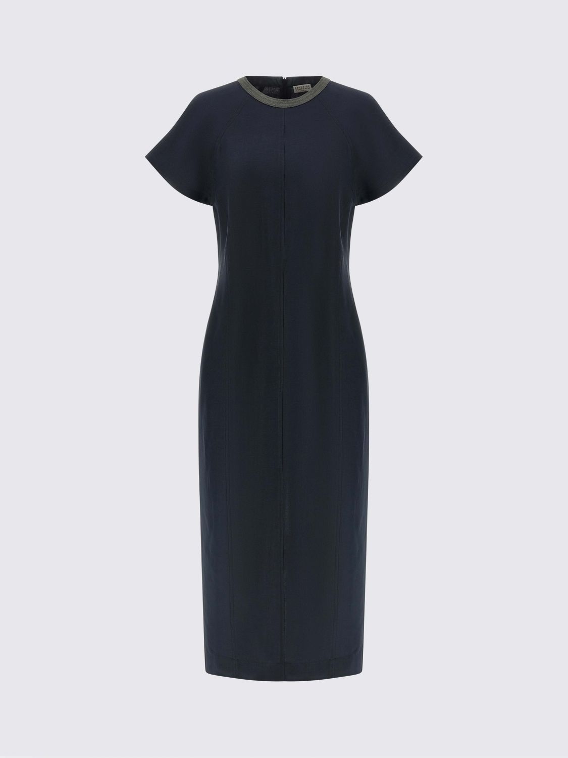 Brunello Cucinelli Brunello Cucinelli Dress Woman Blue Size L / US 10 / IT 46 - 2 Thumbnail