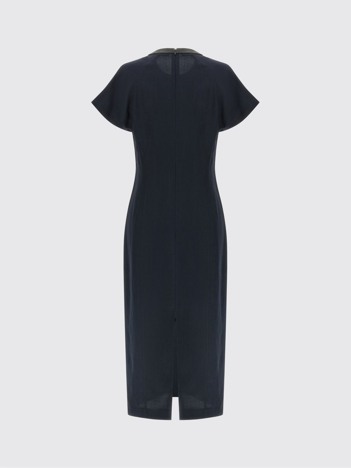 Brunello Cucinelli Brunello Cucinelli Dress Woman Blue Size L / US 10 / IT 46 - 3 Thumbnail