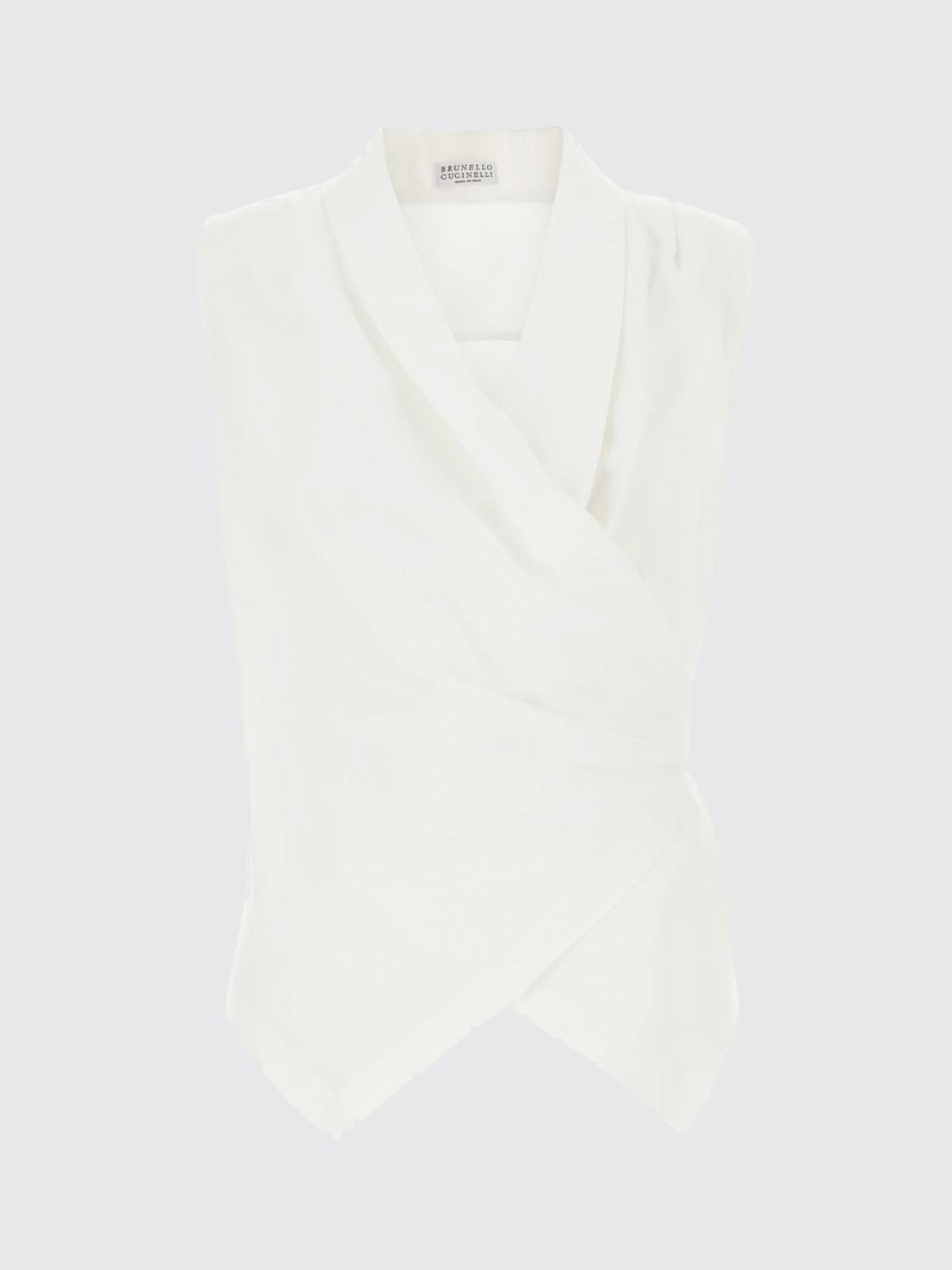 Brunello Cucinelli Brunello Cucinelli Waistcoat Woman White Size S / US 4 / IT 40 - 2 Thumbnail