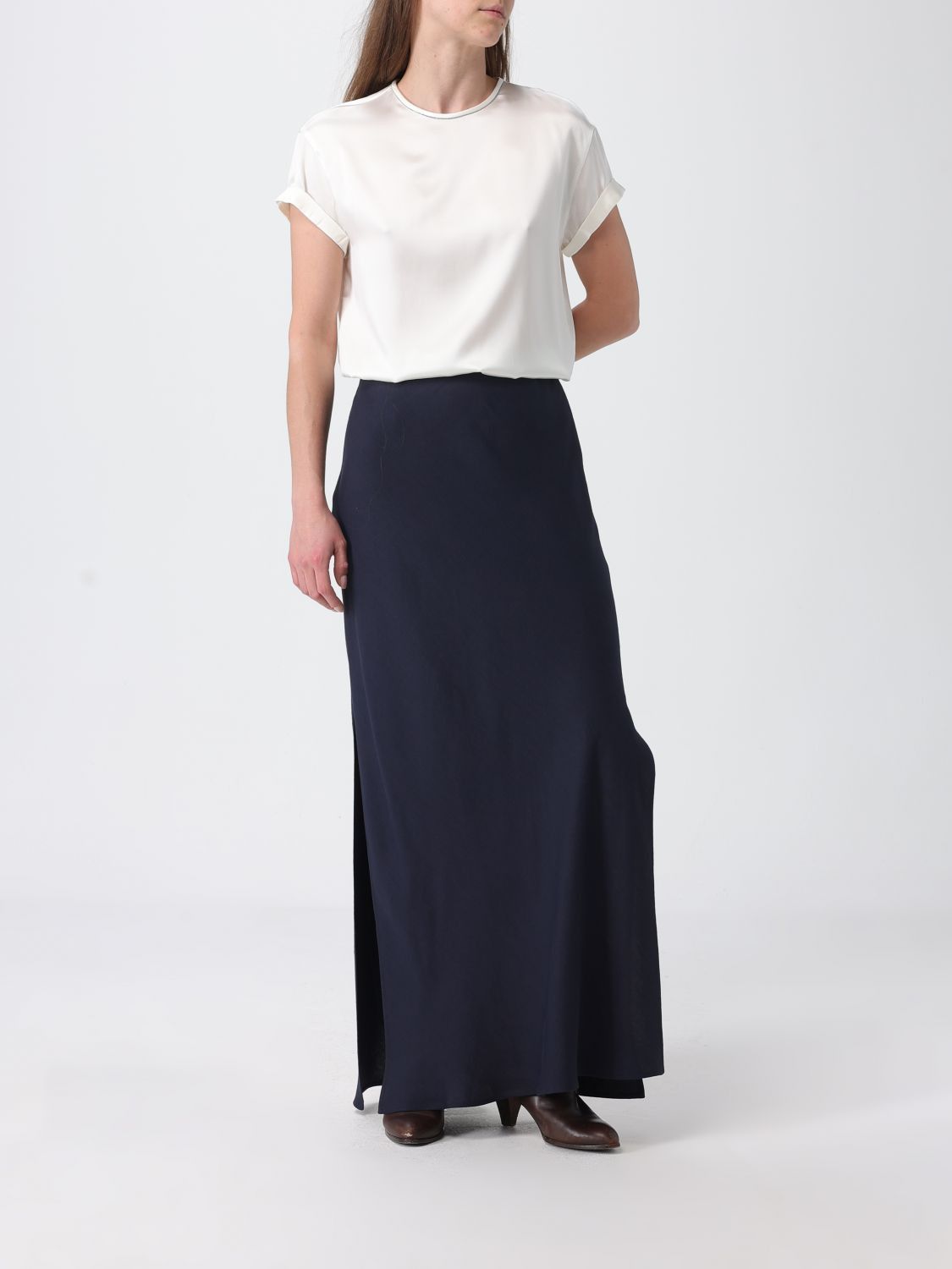 Brunello Cucinelli Brunello Cucinelli Skirt Woman Blue Size 26" / US 2 / IT 38 - 2 Thumbnail