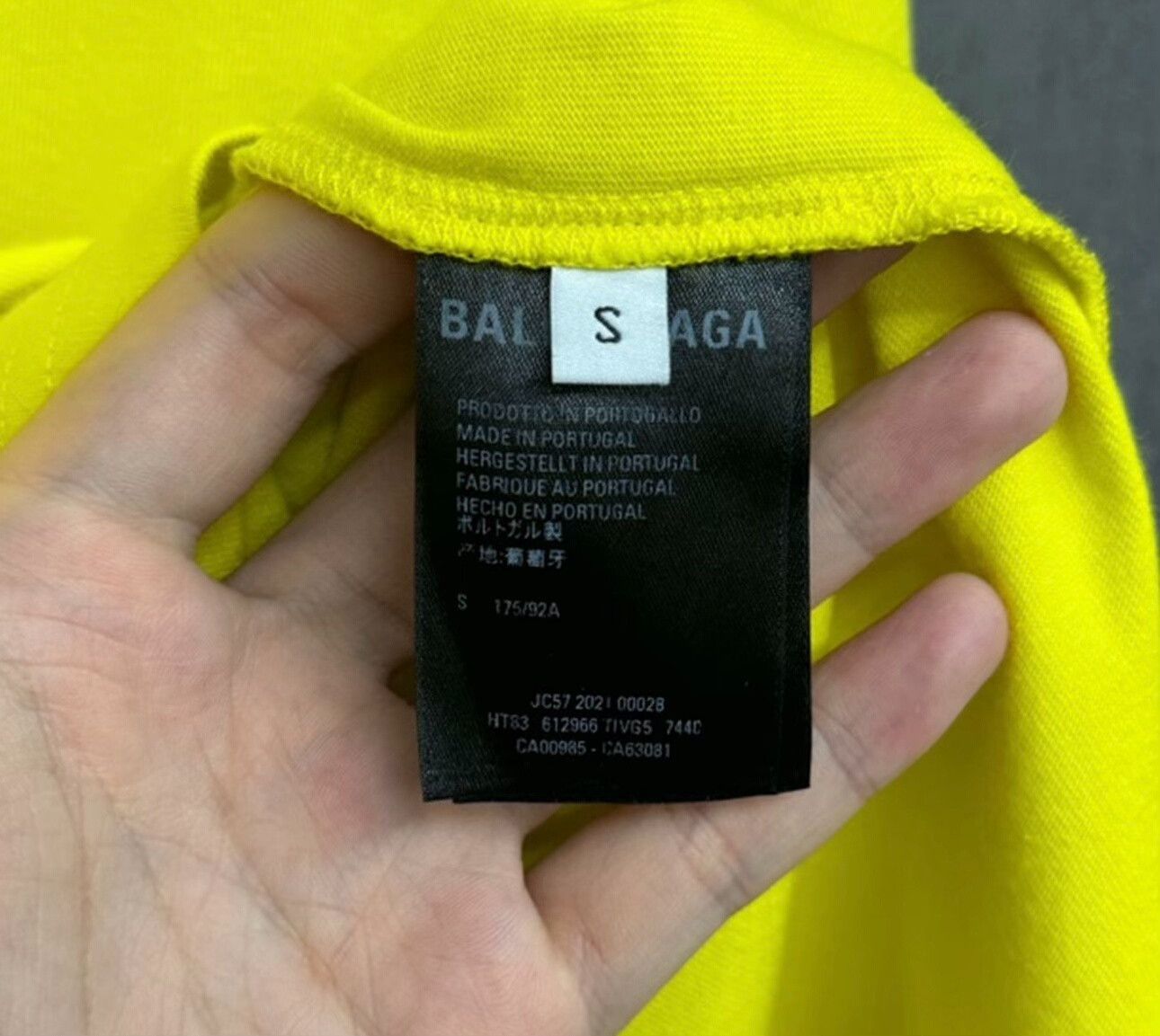 Balenciaga Balenciaga Yellow Front Back Logo T-Shirt Size S Size US S / EU 44-46 / 1 - 5 Thumbnail