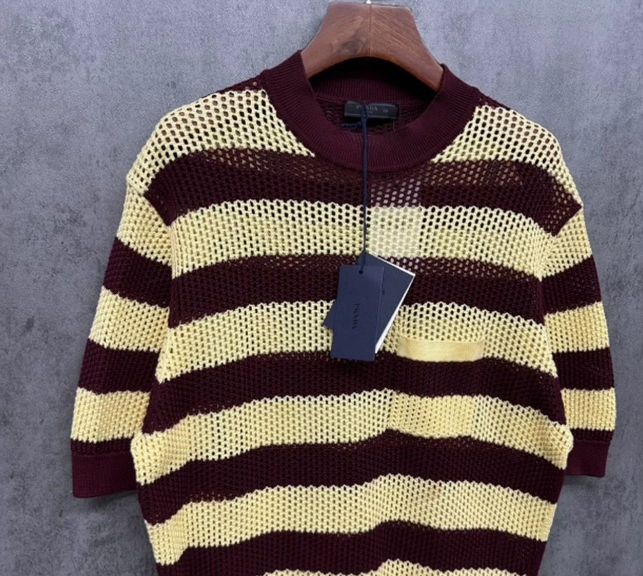 Prada Prada Striped Mesh Knit Top 48 Size US M / EU 48-50 / 2 - 3 Thumbnail