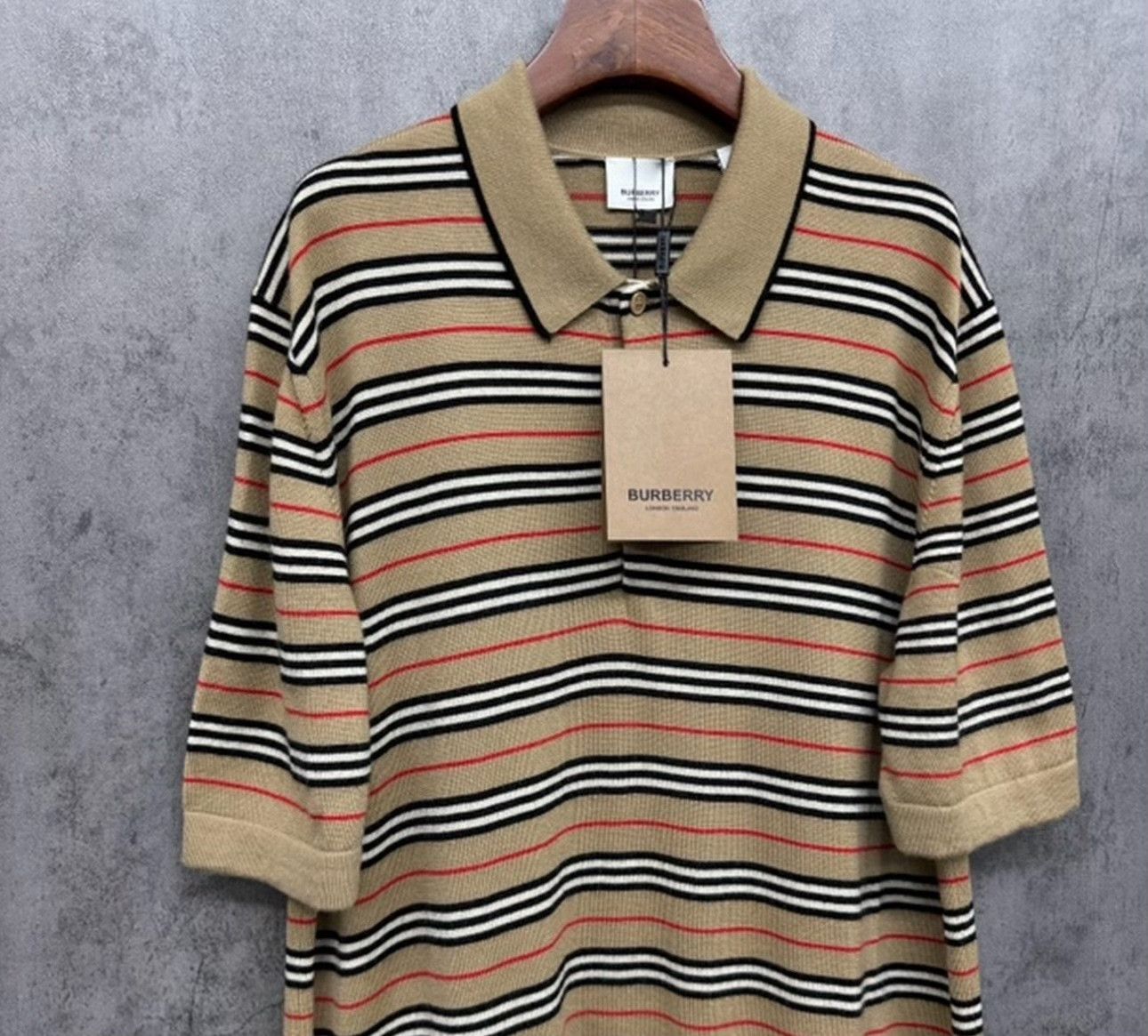 Burberry Burberry Stripe Merino Wool Knit Polo M Size US M / EU 48-50 / 2 - 3 Thumbnail